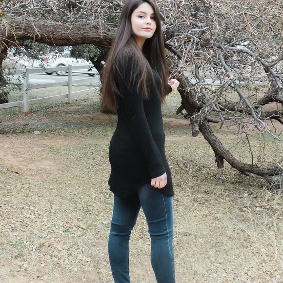 Black Zenana Tunic Sweater - Picture 2 of 2